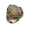 Серебряное кольцо с прожилками агата и циркона 240053180G19Y