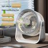USB Small Fan Mini Office Dormitory Desktop Fan Silent High Wind Air Recirculation Fan with 5-speed Adjustment