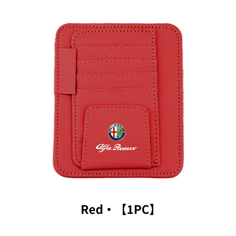 Car Sun Visor Card Holder Multi-Slot For Alfa Romeo Giulietta 159 147 156 166 Mito Giulia GT Stelvio Tonale sjh899