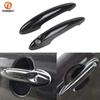 Углеродное волокно, черная внешняя ручка двери автомобиля, чехол для Mini Cooper R50 R53 R56 R57 R58, аксессуары для защиты авторучки