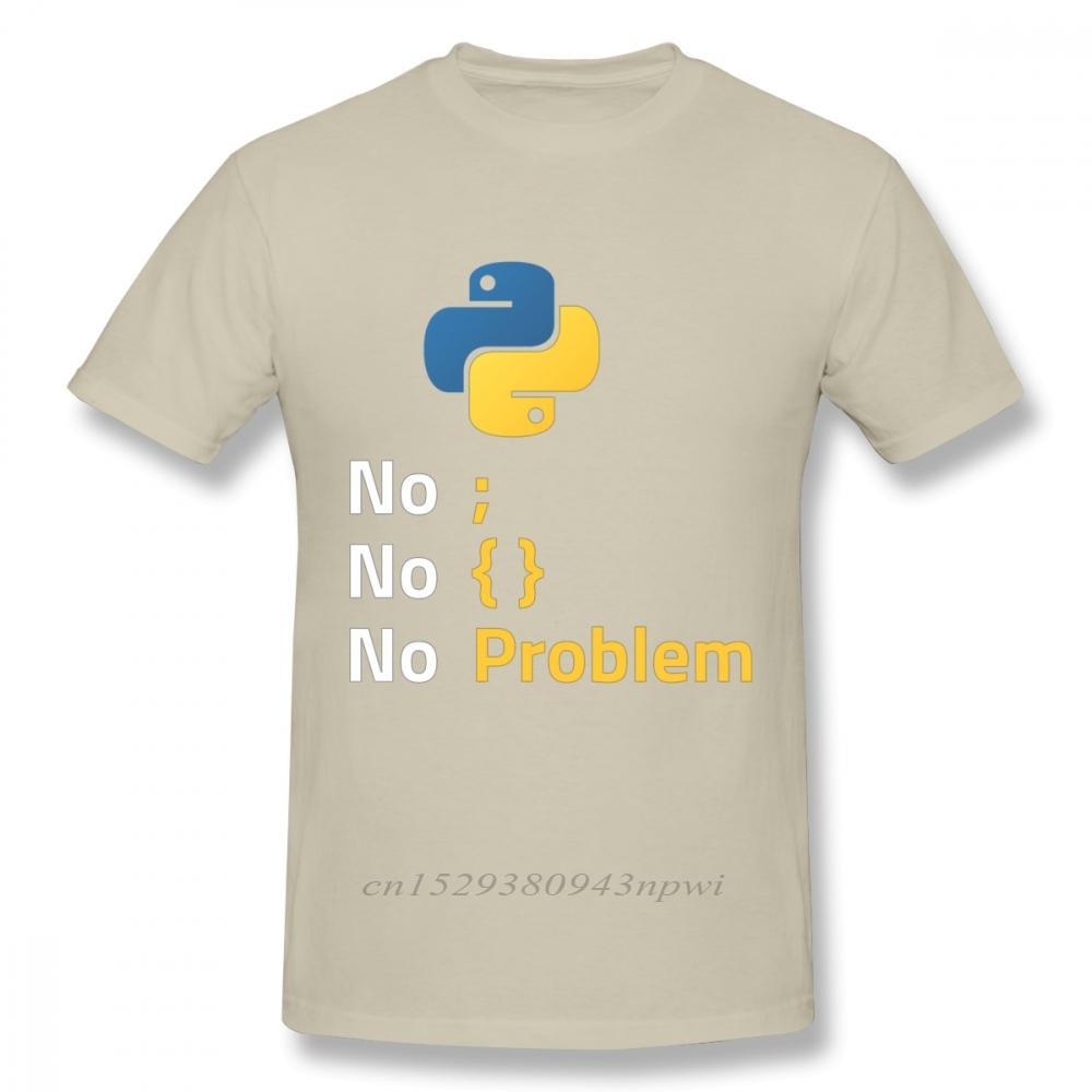 Футболка с дизайном на тему языка программирования Python для программиста Homme Футболка с круглым вырезом Camiseta