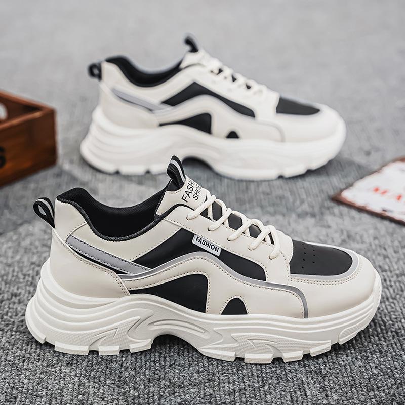 Осенняя мужская обувь новая дышащая маленькая белая обувь мужская трендовая универсальная обувь на платформе спортивная обувь повседневная обувь для бега