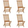 Folding Garden Chairs - vidaXL - Solid Teak Wood - Comfortable and Durable - Brown