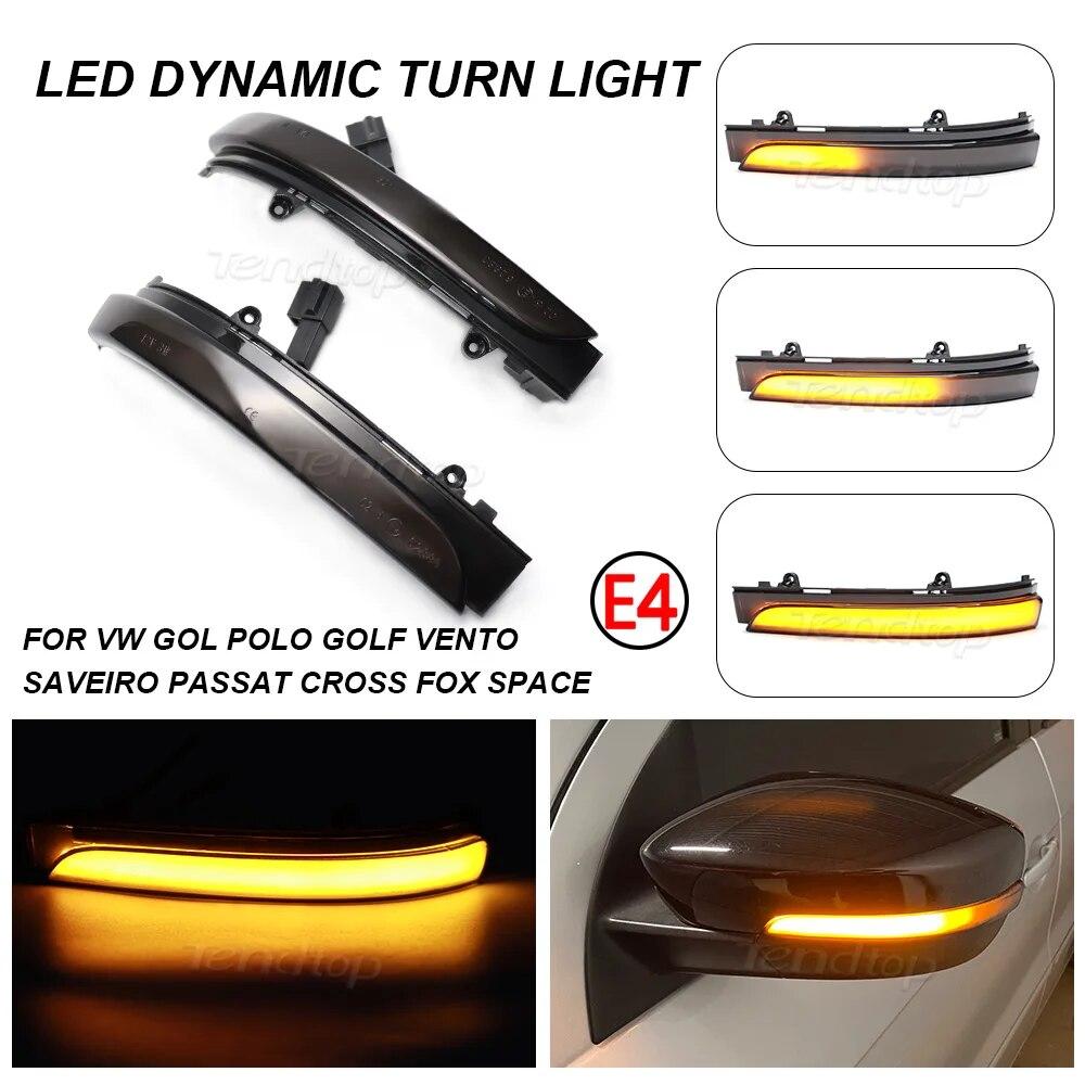 Dynamic Turn Signal Light Arrow Rearview For Volkswagen GOL G6 G7 G8 FOX POLO Golf 4.5 Vento Voyage Saveiro CrossFox Passat
