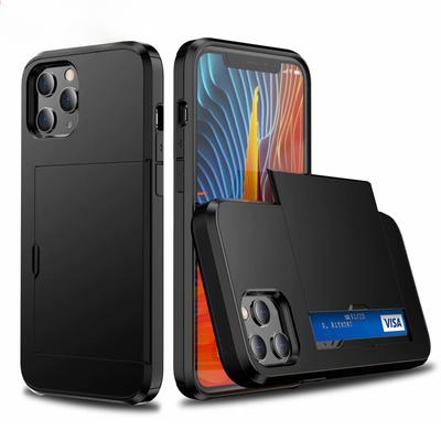 Чехол для телефона Bananq Slide с отделением для карт для iPhone 11 12 13 14 15 Pro Max Mini XS XR 8 Plus, противоударный чехол для карт