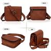 Leather Satchel Small Crossbody Bag Genuine Leather Messenger Shoulder Bag Cross Body Bag for Men and Women Travel Gift Bag Mini Sling Bag
