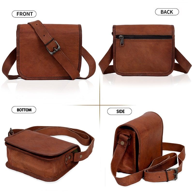 Leather Satchel Small Crossbody Bag Genuine Leather Messenger Shoulder Bag Cross Body Bag for Men and Women Travel Gift Bag Mini Sling Bag