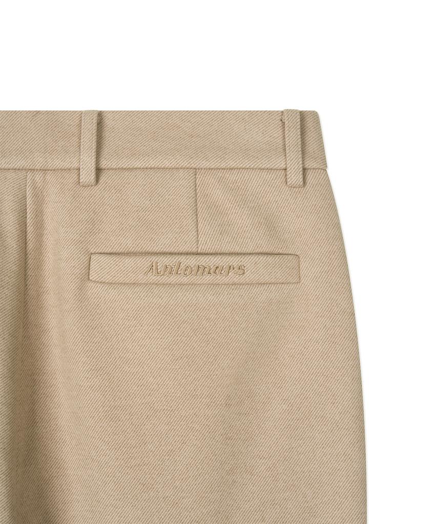 Мужские брюки Antomas из твила с шерстяным эффектом, двойного переплетения, с начесом - Бежевые