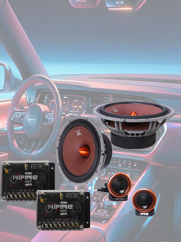 Car Set Of Speakers 6.5 Inch Car Audio HIFI Power Amplifier Car Front Door Speaker Bass Tweeter Midrange Subwoofer Speakers Kit