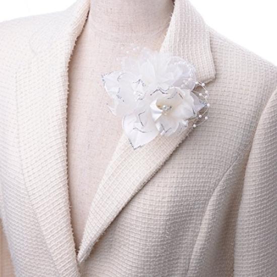 Японский корсаж атласный жемчуг Fuyo 291 Вход Вход Выпускной Выпускной Церемония Церемония, Церемония, Церемония, (Белый с оттенком)