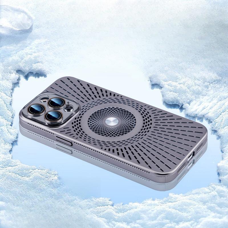 Подходит для Apple 16proMax Берлинский чехол для телефона с магнитной присоской iPhone 15 Дышащее отверстие Рассеивание тепла 14 Чехол для защиты от падений