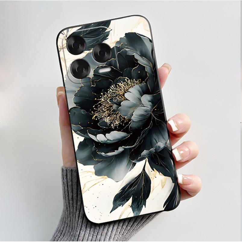 Printing Case For ZTE Blade V70 Vita Fundas For ZTE Nubia V70 Design Capa Soft Silicone Black Shell Cover Cute Flower Case Coque