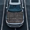 Чехол на капот автомобиля Дизайн американского флага Защита капота автомобиля Водонепроницаемый Универсальные аксессуары для экстерьера автомобиля Патриотические украшения для Компактного