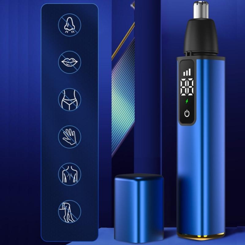 Новый Модернизированный светодиодный цифровой дисплей Многофункциональный электрический триммер для волос в носу Мужские волосы в носу Ножницы для чистого бритья Женская машина для волос в носу