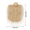 DIY Gnome Beads and Fake Beards 6pcs/set Faux Fur Dwarf Beard Wood Bead for Christmas Plush Gnome for Doll Handmade