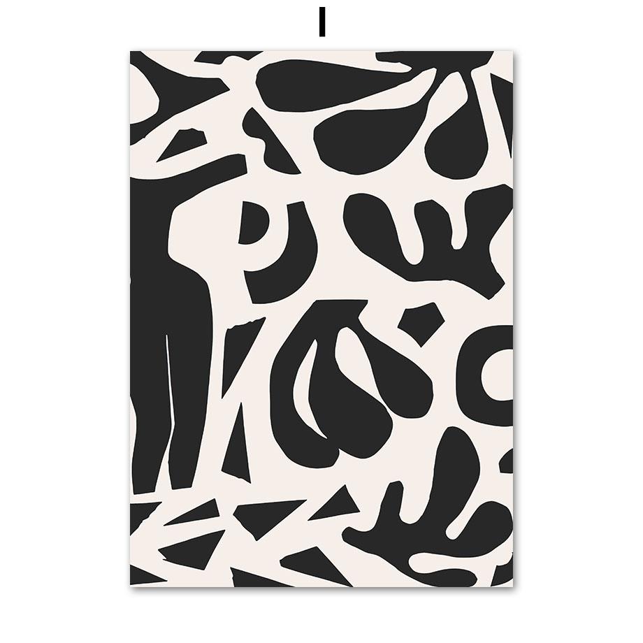 Богемия плакат с птицами бежевый черный абстрактные линии искусства холст картины настенный принт фотографии спальня гостиная интерьер домашний декор