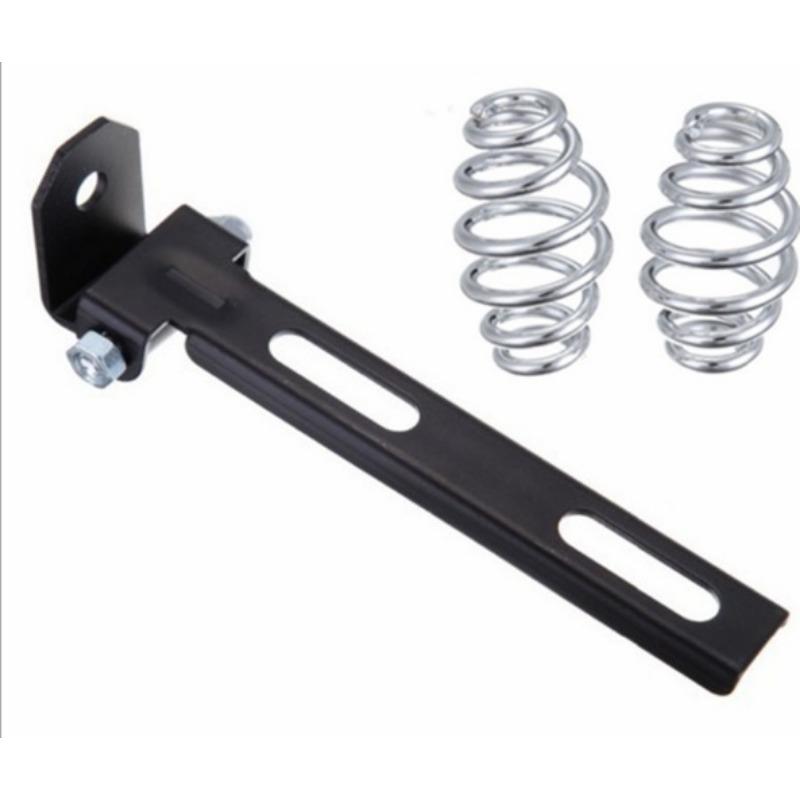 New Motorcycle Seat 3 Inch Springs Mounting Brackets Cushion Saddle Pad Black