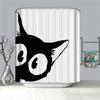 Cute Animal Black Cat Bathroom Shower Curtains Bath Screens Polyester Waterproof Fabric Funny Curtain Home Decor Cortinas Hooks