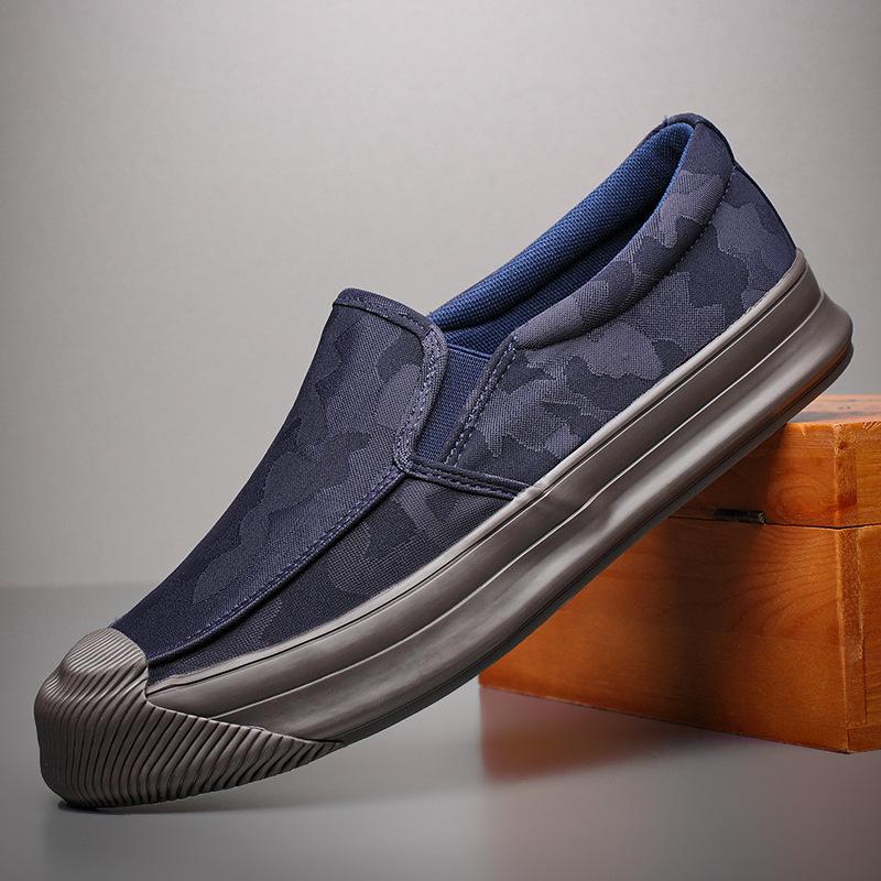 Новые камуфляжные повседневные туфли мужские парусиновые кроссовки без застежек обувь для мужчин туфли лоферы модные туфли на плоской подошве мужские кроссовки