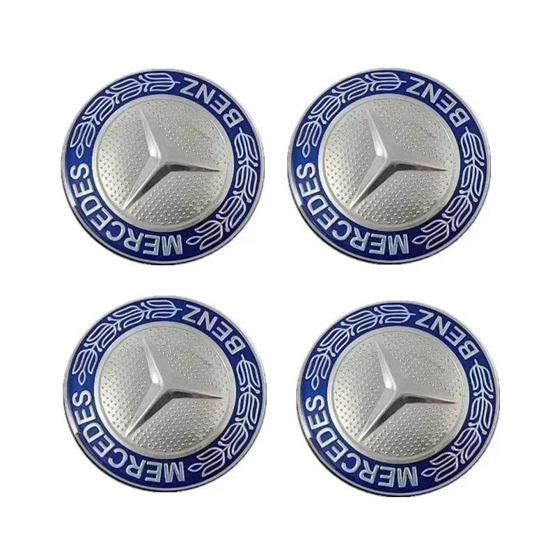 CQN1 4PCS 56mm 65mm Car Wheel Center Hub Emblem Sticker for MERCEDES BENZ W203 W204 W205 W209 W210 W211 W212 W176 W166 W163 W221
