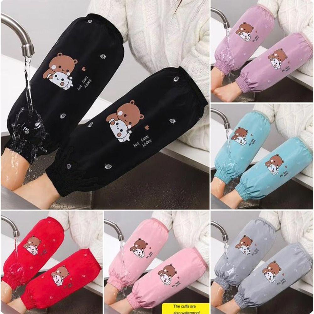 2 пары нарукавников с рисунком из мультфильма, грязеотталкивающие защитные нарукавники, противообрастающие чехлы