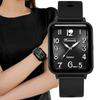 Watches for Women Rectangle Digital Watch Simple Women Quartz Wrist Watch Silicone Strap Lady Clock