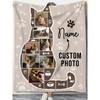 Personalized Name Flannel Blanket For Dog Cat Pets Custom Animal Photo Throws Blanket Pet Commemorative Gift
