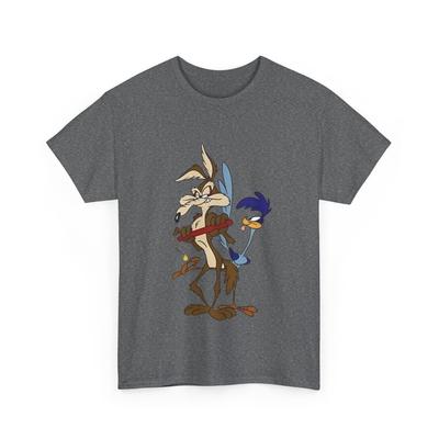 Мультяшная футболка с дуэтом, Футболка Looney Tunes, Смешная футболка с принтом, Ретро-футболка с мультфильмом