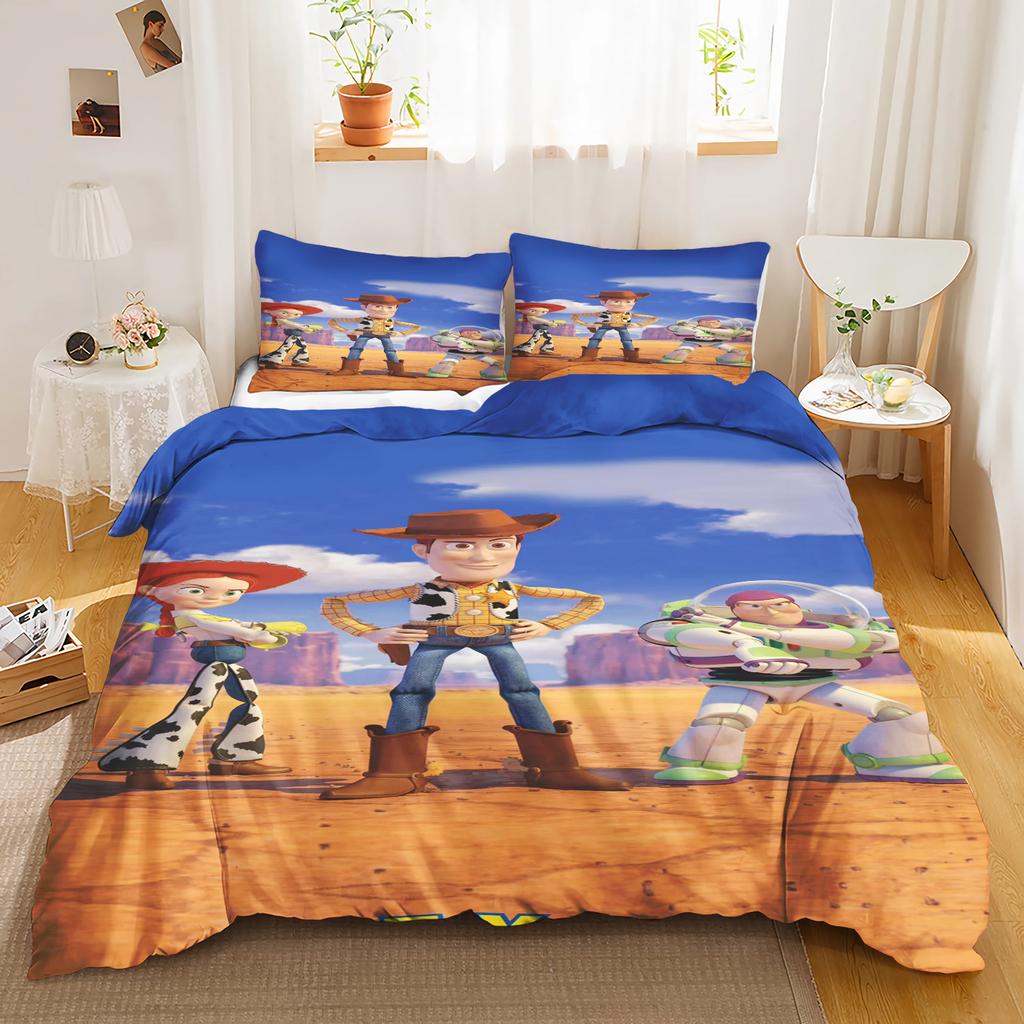 Toy Story Anime Home Bedroom Comforte Nordic polyester material suitable for children and adults 3-piece set