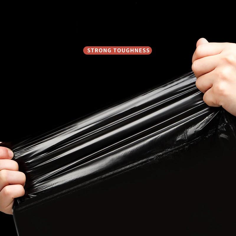 Disposable Garbage Bag Thick Pull Rope Garbage Bag Kitchen Cleaning Garbage Waterproof Storage 1Roll Draw String Bag