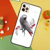 Мягкий чехол из ТПУ с изображением серого африканского попугая для iPhone 13 12 Mini 11 14 Pro Max XS 6S 7 8 Plus 5S SE 2020 X XR