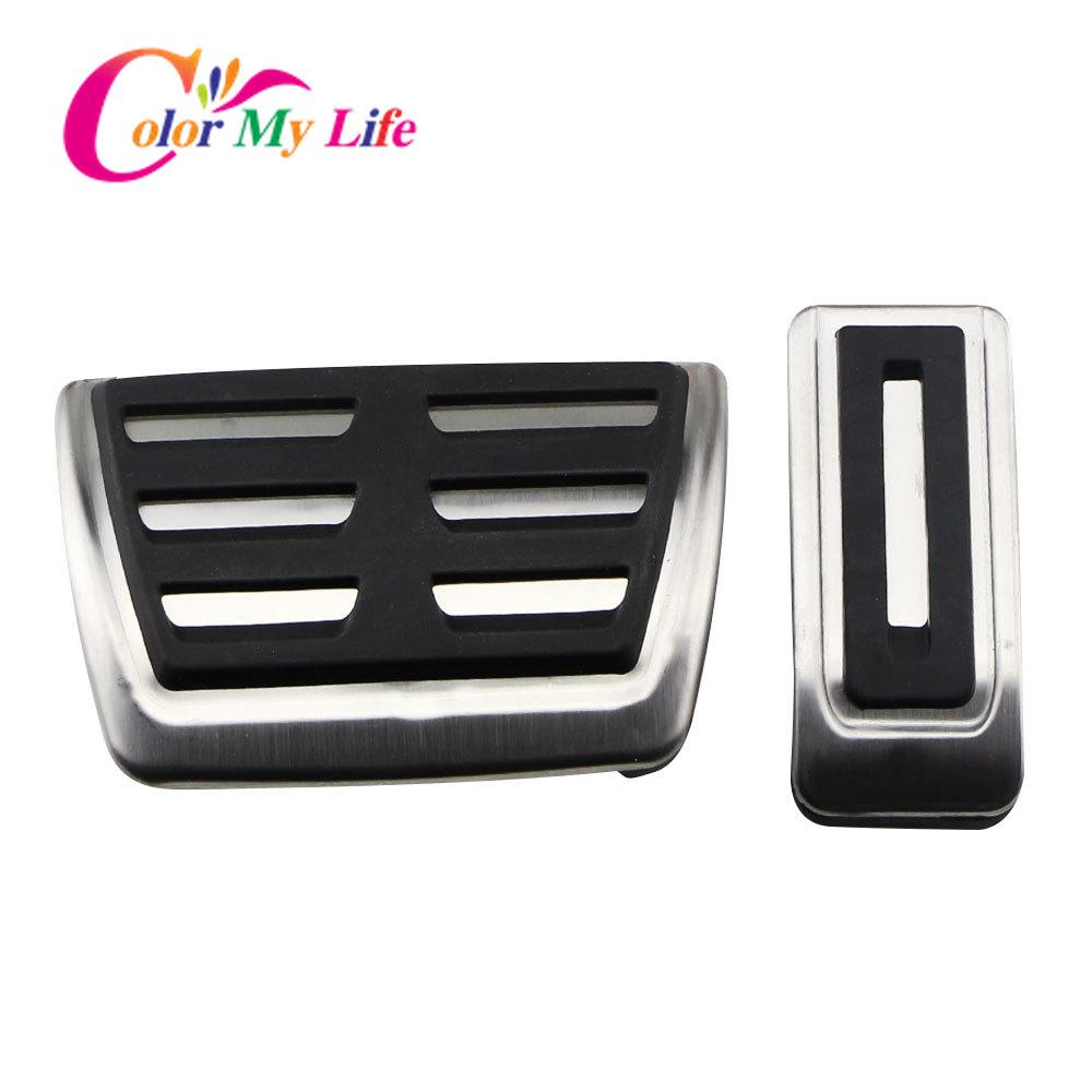 Комплект автомобильных педалей из нержавеющей стали Color My Life для Volkswagen VW Multivan T5 T6 Caravelle T6, защита педали газового тормоза