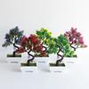 Artificial Bonsai Vivid Easy Care Colorfast Decorative Fake Pine Tree Bonsai Home