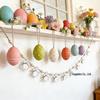 Пасторальное Пасхальное кролик подвесное украшение: Ручная деревянная гирлянда из бусин для DIY украшения вечеринки