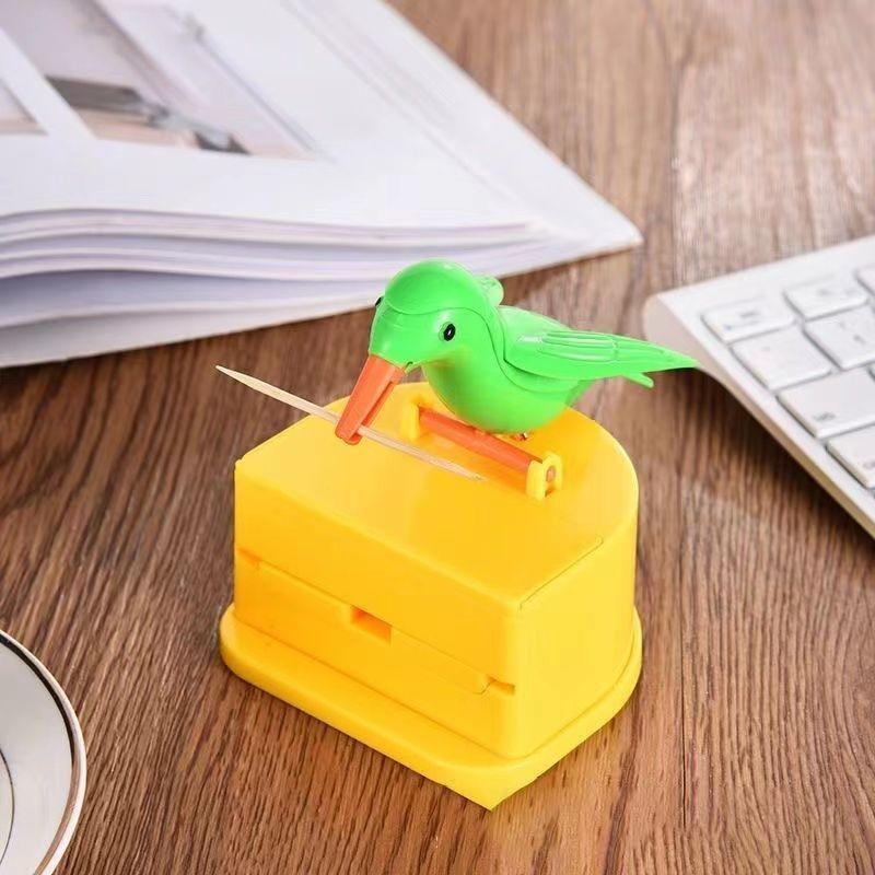 1Pc New Small Bird Toothpick Container Automatic Toothpick Dispenser Toothpick Holder Home Decoration Kitchen Accessories