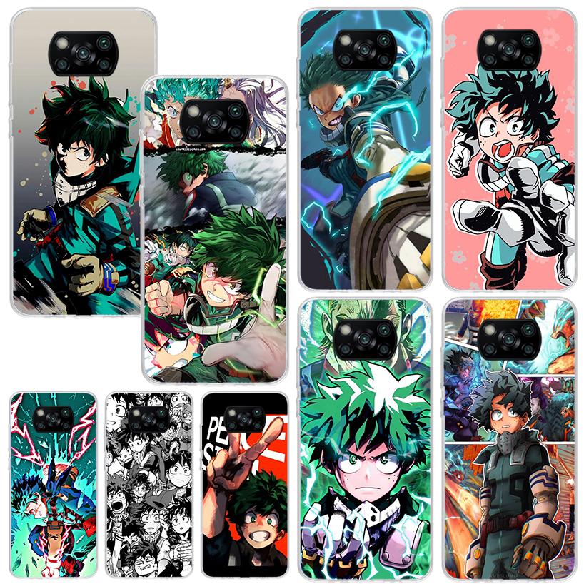 My Hero Izuku Deku Phone Case For Xiaomi Poco X7 X6 X5 M7 M8 Pro F7 Ultra Redmi 15C 15 13C 13 12C 12 10 10C 10A Art Fundas Poco