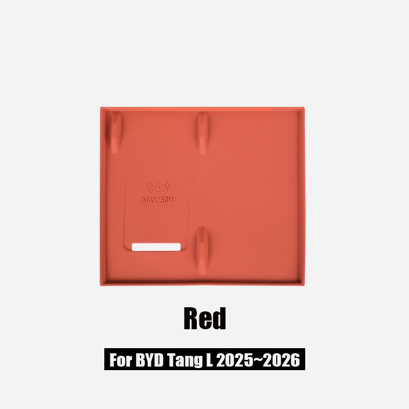 Silicone Wireless Charging Pad For BYD Tang L 2025 2026 2027 Sealion 8 Anti-slip Cover Wireless Charging Car Central Control Mat