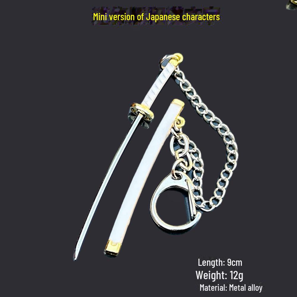 Мини-брелок One Piece Zoro Sword Qiushui Yama: 2D подвеска декоративная игрушка