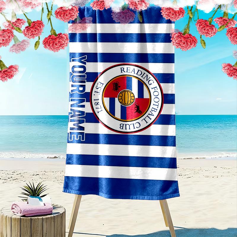 Пляжное полотенце с принтом Reading FC, Большое, Мягкое, Быстросохнущее, для Пляжа, Кемпинга, Плавания