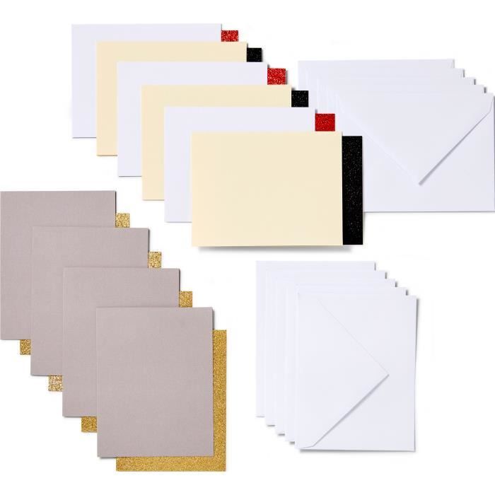 Double Cards with Inserts - Cricut - Joy - 12 Pieces - 10.7 Cm X 13.9 Cm - 3D Effect