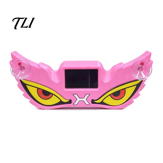 Solar Car Warning Lights Demon Eye Window Light with Suction Cup, Rechargeable Devil Auto Glass Decoration Lamp, LED Windshield Lamp for Auto,