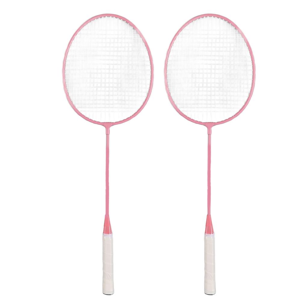 K1134 Badminton Racquet Set Split Iron Alloy Badminton Racket Set with Storage Bucket Storage Bag Pink