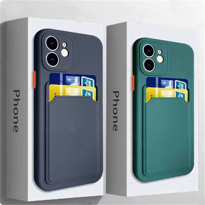 Роскошный силиконовый держатель для карт, чехол-кошелек для iPhone 15 14 13 12 11 Pro Max Plus, противоударный чехол для телефона, чехол для слота для карт, аксессуары