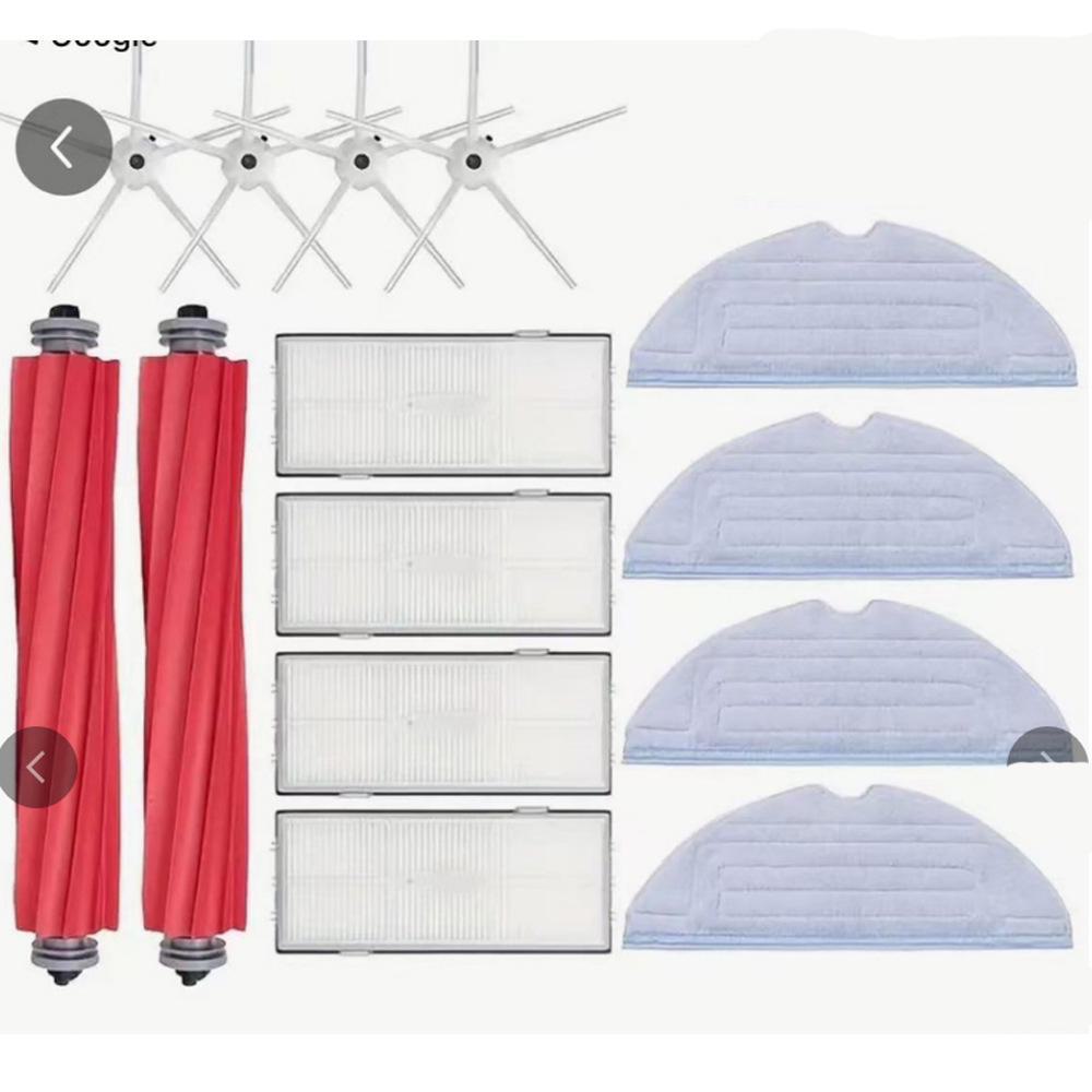 Совместимые аксессуары для Roborock S7/T7S Plus: Основная роликовая щетка, тряпка, пылесборник, фильтр