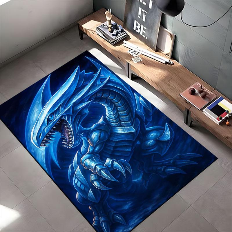 Fierce Blue Dragon Artwork suitable as a non-slip mat for the living room or bedroom sofa