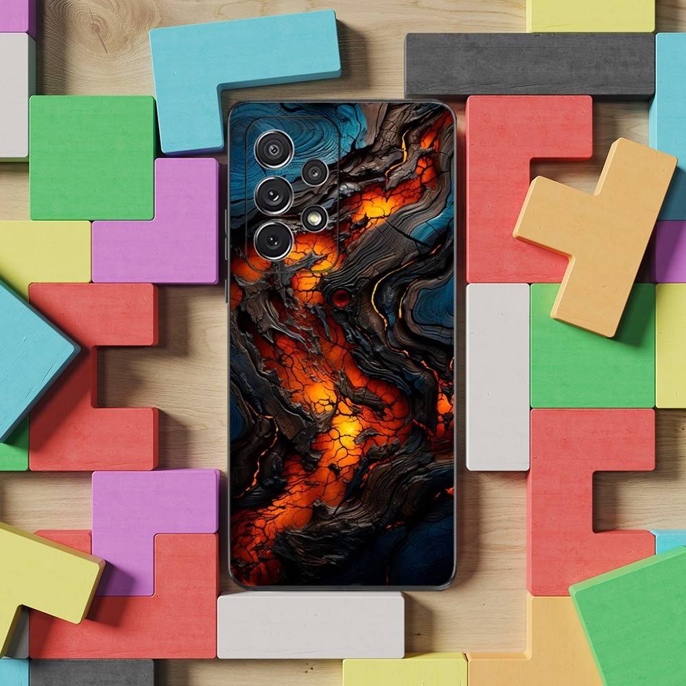 Чехол для телефона с рисунком натурального дерева для Samsung S22, S21, S20, S10, S9, S25, S24, S23, Ultra, FE, Plus, Lite, Мягкий силикон, Черный