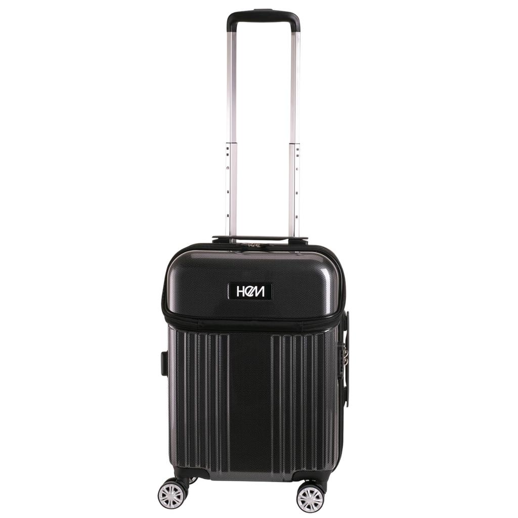 Чемодан для переноски, черный ободок, размер S, удлинение, жесткая сумка для переноски, застежка-молния [HEM] 39-50600 TR-024-01