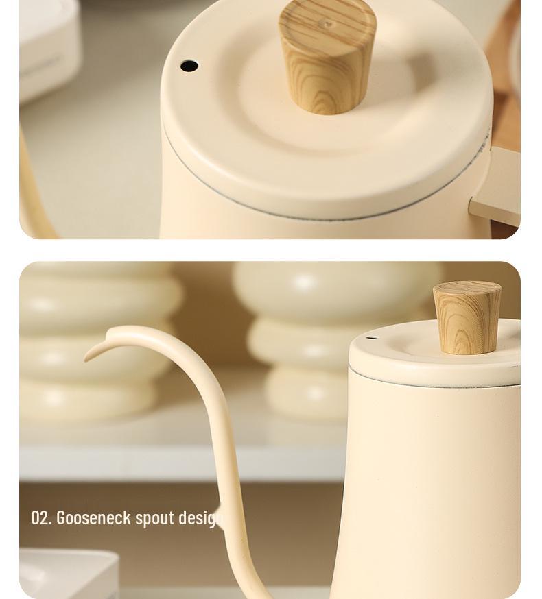 Gooseneck Drip Coffee Pour Over Kettle, 600ML Hanging Ear for Home Brewing