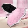 Lace Vinyl 8 Bone Umbrella Vinyl Folding Parasol Sun Umbrella Rain Umbrella