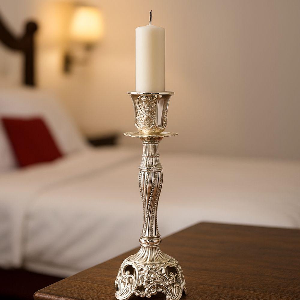 Single-Headed Taper Candle Holder European Style Metal Candle Stand Retro Candlestick  Party